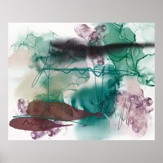 Moderne Abstrakte Landschaft Poster (Vorne)