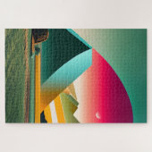 Moderne Abstrakte Landschaft Puzzle (Horizontal)