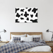 Moderne Abstrakte Landstriche Schwarz-Weiß Kuh Spo Leinwanddruck (Insitu (Schlafzimmer))