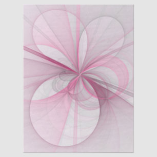 Moderne abstrakte leichte pink-graue Fraktal-Desig Seidenpapier
