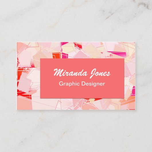 Moderne Abstrakte Leinwand - Korallen, Buff und We Visitenkarte (Vorderseite)