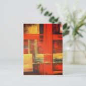 Moderne Abstrakte Leinwand Malerei Art Postkarte (Stehend Vorderseite)