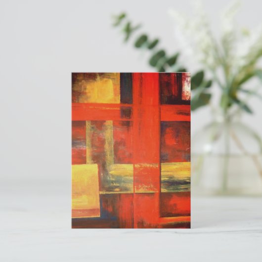 Moderne Abstrakte Leinwand Malerei Art Postkarte (Stehend Vorderseite)
