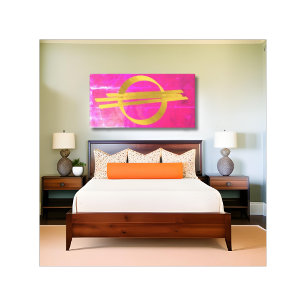 Moderne abstrakte Leinwanddrucke in Rosa und Gold Leinwanddruck