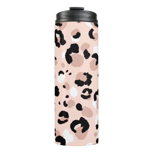 Moderne abstrakte Leoparden-Tierdrucke Thermosbecher (Vorderseite)