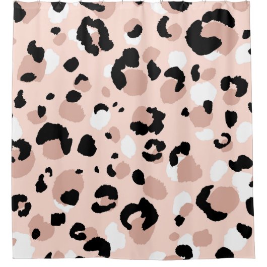 Moderne Abstrakte Leopardendrucke Duschvorhang (Vorderseite)