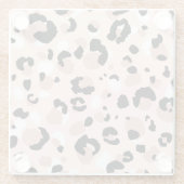 Moderne Abstrakte Leopardendrucke Glasuntersetzer (Rückseite)