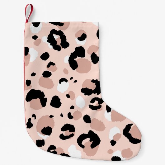 Moderne Abstrakte Leopardendrucke Kleiner Weihnachtsstrumpf (Vorderseite)