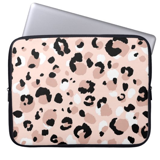 Moderne Abstrakte Leopardendrucke Laptopschutzhülle (Vorderseite)