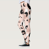 Moderne Abstrakte Leopardendrucke Leggings (Links)