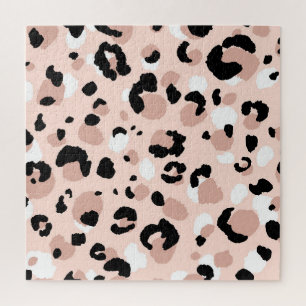Moderne Abstrakte Leopardendrucke Puzzle