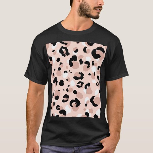 Moderne Abstrakte Leopardendrucke T-Shirt (Vorderseite)