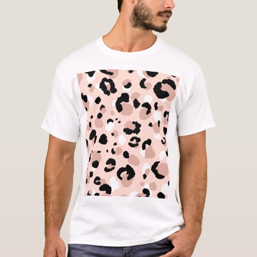 Moderne Abstrakte Leopardendrucke T-Shirt (Vorderseite)