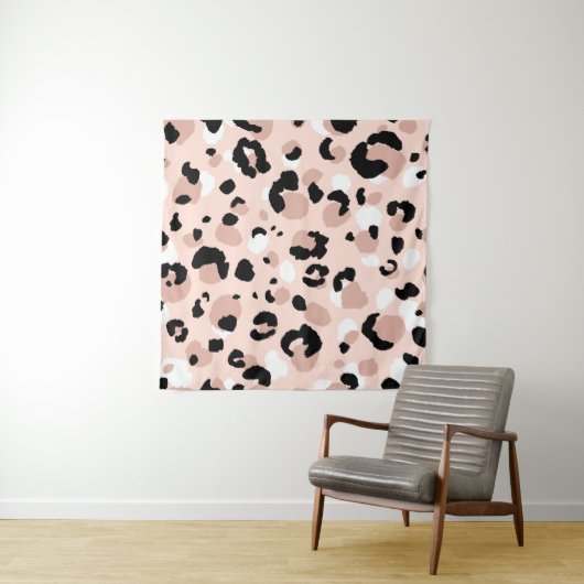 Moderne Abstrakte Leopardendrucke Wandteppich (Beispiel)