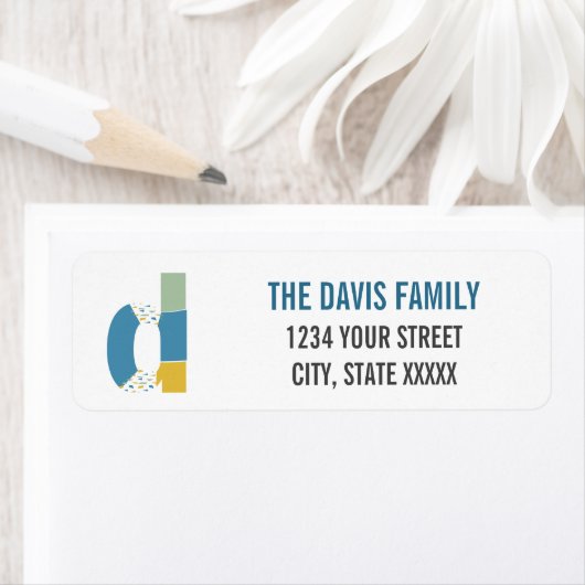 Moderne Abstrakte Letter-D-Monogramm-Anfangsadress (Insitu)