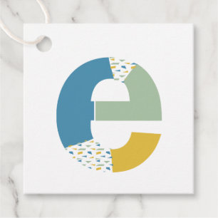 Moderne abstrakte Letter E Monogramm personalisier Geschenkanhänger