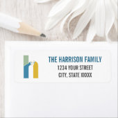 Moderne Abstrakte Letter H Monogram-Anfangsadresse (Insitu)