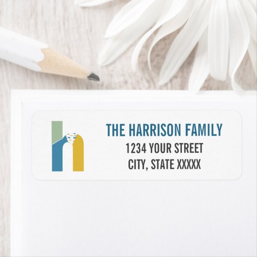 Moderne Abstrakte Letter H Monogram-Anfangsadresse (Insitu)