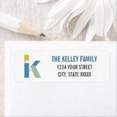 Moderne Abstrakte Letter-K-Monogramm-Anfangsadress (Insitu)