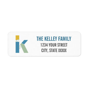 Moderne Abstrakte Letter-K-Monogramm-Anfangsadress