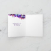 Moderne Abstrakte Lila Haze Alkohol Hochzeit Einladung (Innenseite)