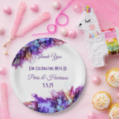 Moderne Abstrakte Lila Haze Alkohol Hochzeit Pappteller (Party)