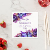 Moderne Abstrakte Lila Haze Alkohol Hochzeit Serviette (Beispiel)