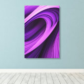 Moderne Abstrakte Lila Wirbel Moderne Kunst Leinwanddruck (Insitu (Holzboden))