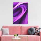 Moderne Abstrakte Lila Wirbel Moderne Kunst Leinwanddruck (Insitu (Wohnzimmer))