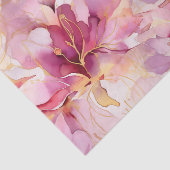 Moderne abstrakte Lilien in rosa Fuchsia Seidenpapier (Ausschnitt)