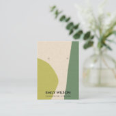 MODERNE ABSTRAKTE LIME GREEN KRA ART ERRING DISPLA VISITENKARTE (Stehend Vorderseite)