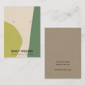 MODERNE ABSTRAKTE LIME GREEN KRA ART ERRING DISPLA VISITENKARTE (Vorne/Hinten)