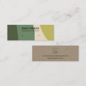 MODERNE ABSTRAKTE LIME GREEN KRAFT ART STUD DISPLA MINI VISITENKARTE (Vorne/Hinten)