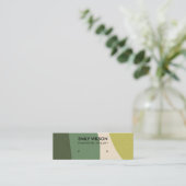 MODERNE ABSTRAKTE LIME GREEN KRAFT ART STUD DISPLA MINI VISITENKARTE (Stehend Vorderseite)