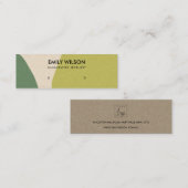 MODERNE ABSTRAKTE LIME GREEN KRAFT ART STUD DISPLA MINI VISITENKARTE (Vorne/Hinten)
