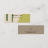 MODERNE ABSTRAKTE LIME GREEN KRAFT ART STUD DISPLA MINI VISITENKARTE (Vorne/Hinten)