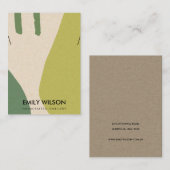 MODERNE ABSTRAKTE LIME GRÜNE KRAFT NECKLACE DISPLA VISITENKARTE (Vorne/Hinten)