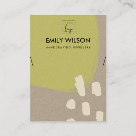 MODERNE ABSTRAKTE LIME GRÜNE KRAFT NECKLACE DISPLA VISITENKARTE