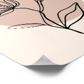 Moderne Abstrakte Line Art Blume Poster (Ecke)