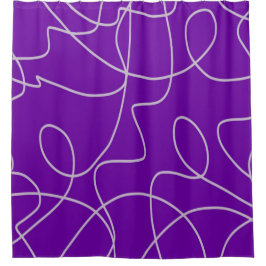 Moderne Abstrakte Linie Kunst, Dichtung und Musik  Duschvorhang