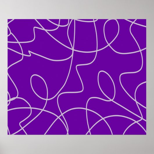 Moderne Abstrakte Linie Kunst, Dichtung und Musik Poster (Vorne)