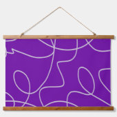 Moderne Abstrakte Linie Kunst, Dichtung und Musik Wandteppich Mit Holzrahmen (Vorne)