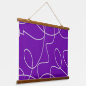 Moderne Abstrakte Linie Kunst, Dichtung und Musik Wandteppich Mit Holzrahmen (Gewinkelt)