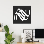 moderne abstrakte Linie Poster (Heimbüro)