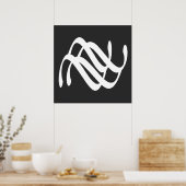 moderne abstrakte Linie Poster (Küche)