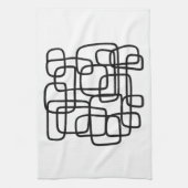 Moderne Abstrakte Linie Schwarz/Weiß Geschirrtuch (Vertikal)