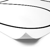 Moderne Abstrakte Linie Schwarz/Weiß Poster (Ecke)