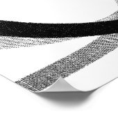 Moderne Abstrakte Linie Schwarz/Weiß Poster (Ecke)