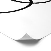 Moderne Abstrakte Linie Schwarz/Weiß Poster (Ecke)