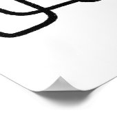 Moderne Abstrakte Linie Schwarz/Weiß Poster (Ecke)